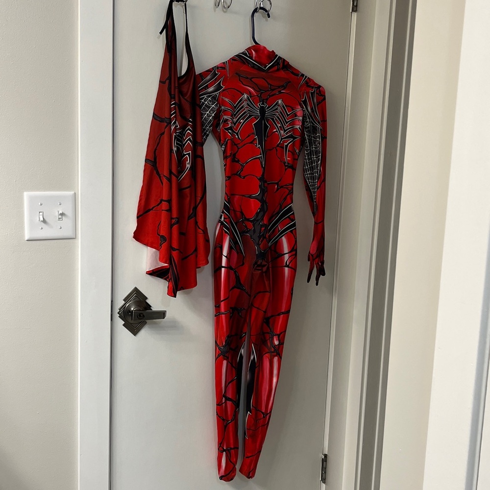 Red and Black Spider-Man Carnage Bodysuit Costume